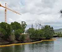 Chatoyer Silt Curtain application Class 2 Chatoyer Silt Curtain application Class 2 along bank of tidal river